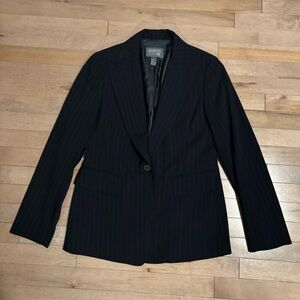 Lafayette 148 New York Suit Blazer Dark Blue Striped Jacket size 4
